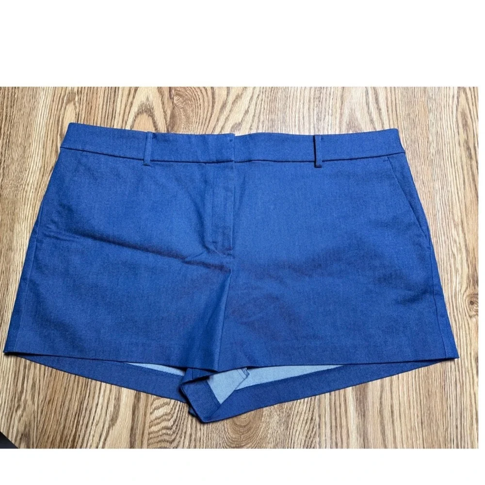 LOFT Riviera Short 18P Blue Curvy Fit Casual Summer Career Shorts Pockets‎ NWOT
